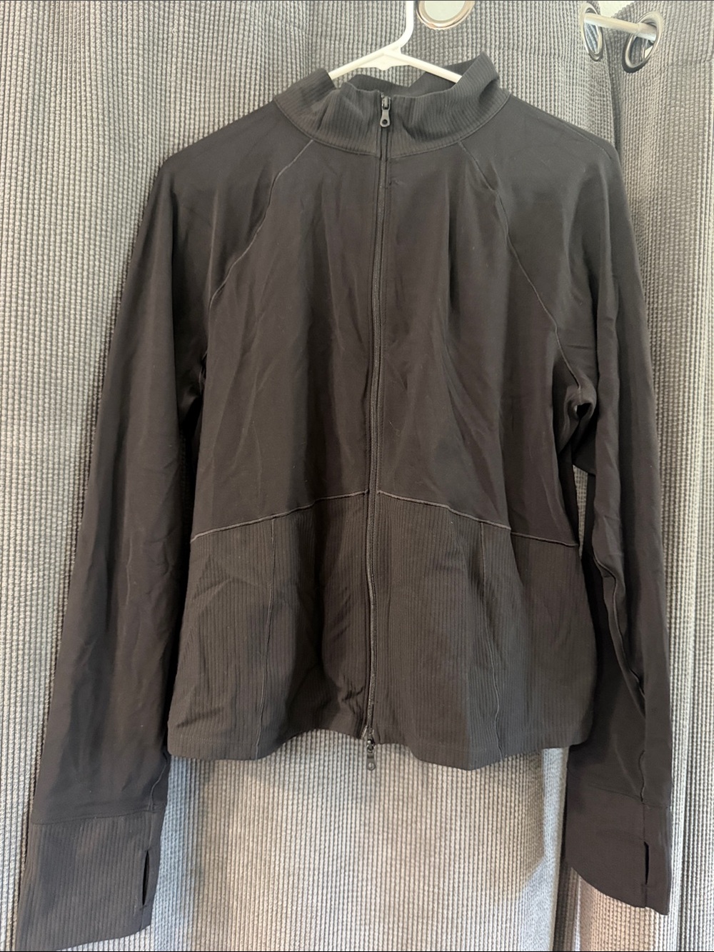 aerie Black Full-Zip Bomber Jacket